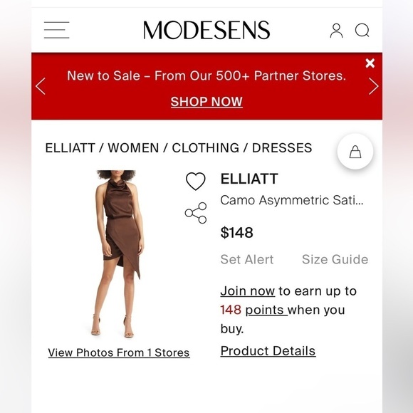 Elliatt Chocolate Camo Dress NWT Size M 🤎 - Picture 6 of 11